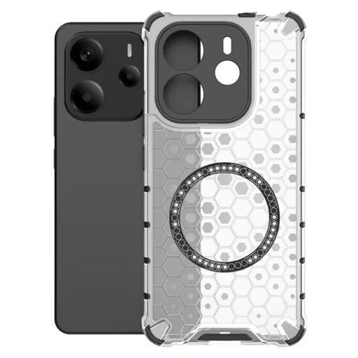  Techsuit - HoneyComb Pajzs MagSafe - Xiaomi Redmi Note 14 4G regionális verzió  (163,25 x 76,55 x 8,16 mm) - Fehér tok - 2