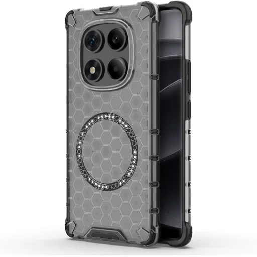  Techsuit - HoneyComb Pajzs MagSafe - Xiaomi Redmi Note 14 Pro 4G - Fekete tok - 1