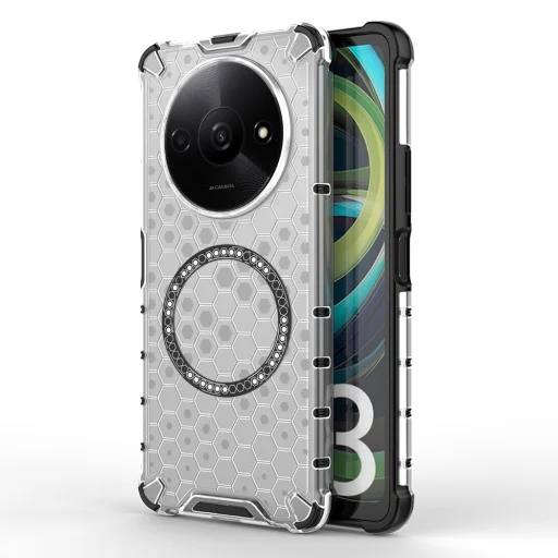  Techsuit - HoneyComb Shield MagSafe - Xiaomi Redmi A3 / Redmi A3x - Fehér tok - 1