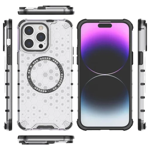  Techsuit - HoneyComb Pajzs MagSafe - iPhone 14 Pro - Fekete tok - 5