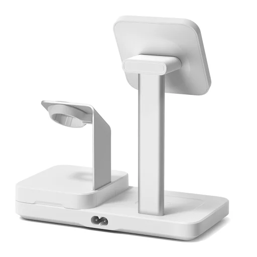  iPhone MagSafe, AirPods, Apple Watch Fehér ESR Prémium 5 az 1-ben Vezeték nélküli Töltőállomás HaloLock (6E004) - GaN-nel, 65W - 6