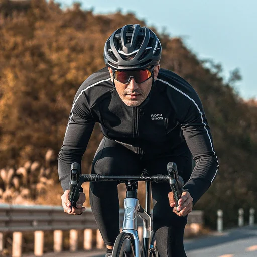 Rockbros kerékpáros mez 15400002003 hosszú ujjú őszi/téli L - fekete - 6