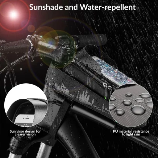 Rockbros 029-1BK kerékpáros táska telefon tokkal - fekete tok - 3