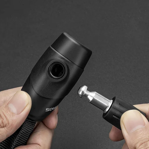 Rockbros 3230002001 biciklizár kombinációval és kulccsal - fekete - 4