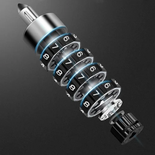 Rockbros 3230002001 biciklizár kombinációval és kulccsal - fekete - 11