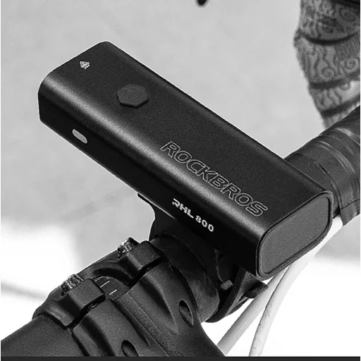 Rockbros 24710012001 első kerékpárlámpa 800 lm + USB-C - USB-A kábel - fekete - 16