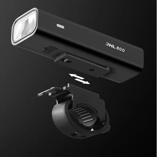 Rockbros 24710012001 első kerékpárlámpa 800 lm + USB-C - USB-A kábel - fekete - 10