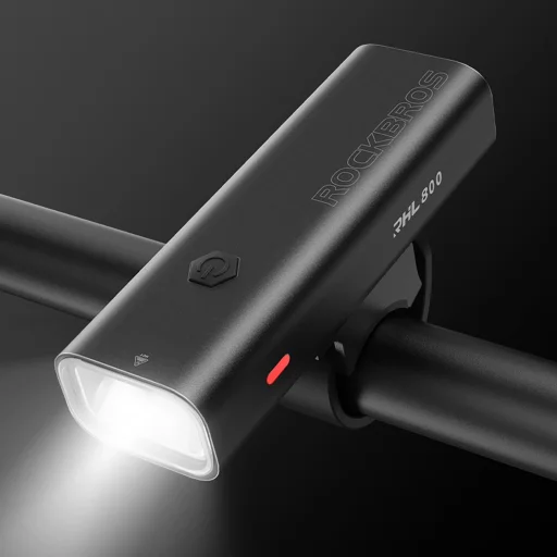 Rockbros 24710012001 első kerékpárlámpa 800 lm + USB-C - USB-A kábel - fekete - 3