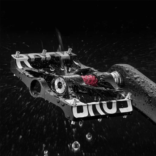 Rockbros 37213071001 alumíniumötvözet biciklipedál szett - fekete - 3