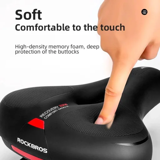 Rockbros AQ-6090R biciklis nyereg - fekete és piros - 3