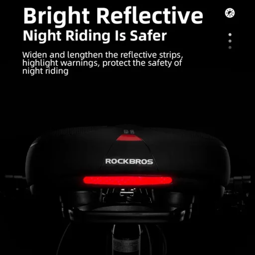 Rockbros AQ-6090R biciklis nyereg - fekete és piros - 6