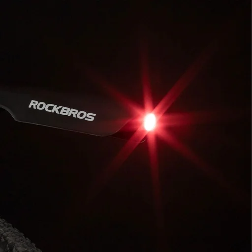 Rockbros DNB8001 sárvédő piros LED lámpával - fekete - 5