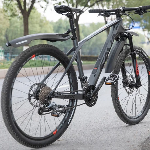 Rockbros DNB8001 sárvédő piros LED lámpával - fekete - 7