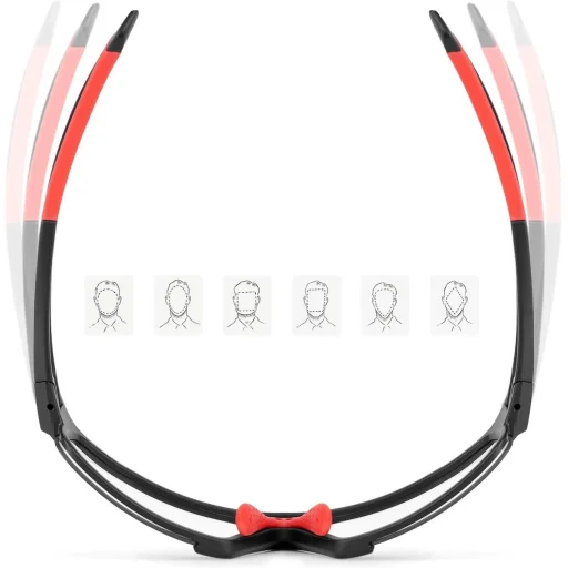 Rockbros SP216BK fényre sötétedő UV400 biciklis szemüveg - fekete és piros - 4