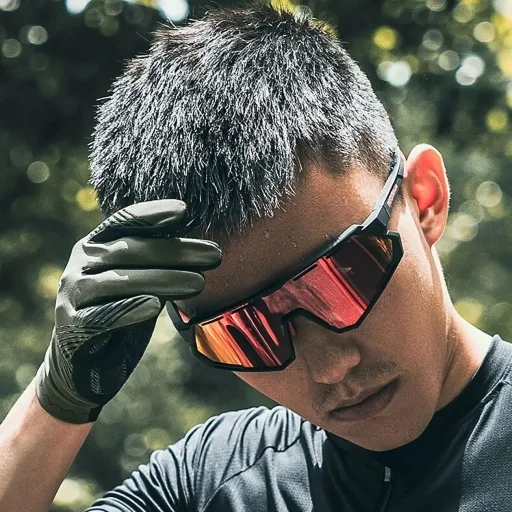 Rockbros 16110006003 ütéselnyelő kerékpáros kesztyű méret L - zöld és fekete - 10