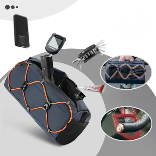 Rockbros 30110054002 biciklis kormánytáska 2.2 l - kék - 9