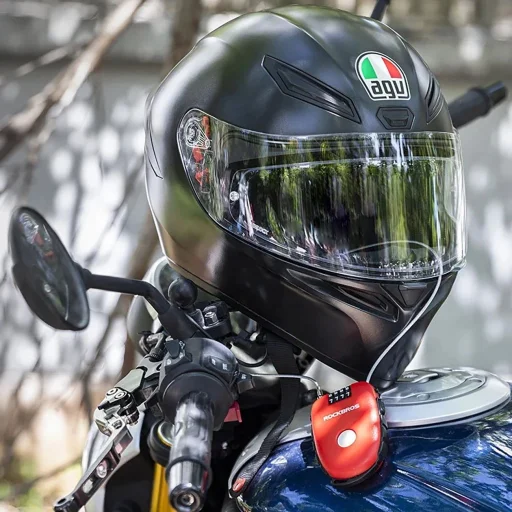 Rockbros 32420981001 kerékpárzár behúzható kábellel - piros - 7