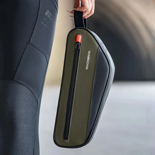 Rockbros 30120079001 kerékpártáska 1,7 l-es vázra - zöld és fekete - 4