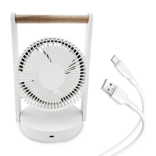 Vezeték nélküli asztali ventilátor éjjeli fénnyel WB17 6,4" USB-C 3600mAh - 3