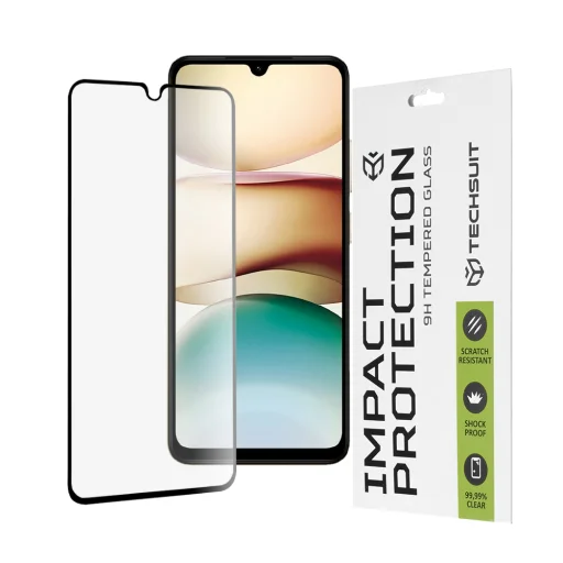  Techsuit - 111D Teljes Fedő / Teljes Ragasztású Üveg - Xiaomi Redmi A5 4G (173,3 x 79,4 x 8,26mm) - Fekete üvegfólia - 1