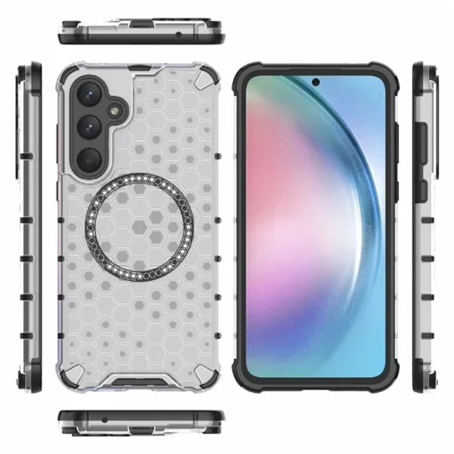  Techsuit - HoneyComb Shield MagSafe - Samsung Galaxy A55 5G - Fehér tok - 5