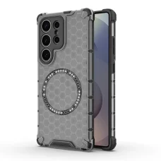  Techsuit - HoneyComb Shield MagSafe - Samsung Galaxy S25 Ultra - Fekete tok