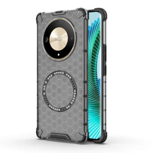  Techsuit - HoneyComb Páncél MagSafe - Honor Magic6 Lite - Fekete tok - 1