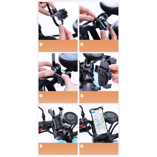 Wozinsky Univerzális biciklis/ motoros telefontartó fekete (WBHBK2) - 16