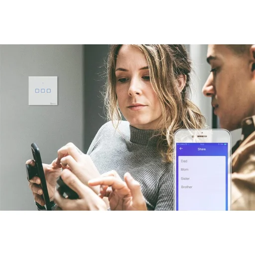 Sonoff T0EU1C-TX érintős okos otthon Wi-Fi kapcsoló fehér (IM190314009) - 8