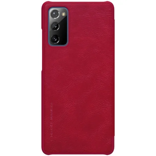 Nillkin Qin bőr fliptok Samsung S20 FE piros - 2