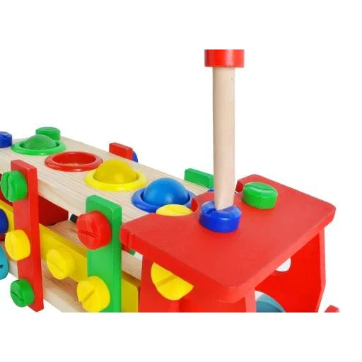 Nagy méretű fa kamion, oktató jellegű gyerekjáték - 5