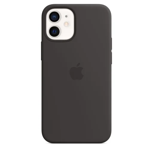 Apple gyári szilikon tok iPhone 12 mini fekete (MHKX3ZM/A) - 1