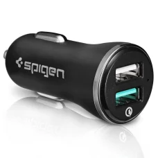 Spigen F27QC QC3.0 szivargyújtós töltő 2xUSB fekete (000CG20643)