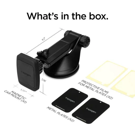 Spigen H35 Mágneses autós telefontartó fekete - 3