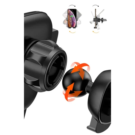 Baseus Cube Gravity szellőzőre erősíthető autós telefontartó fekete (SUYL-FK01) - 19