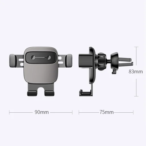 Baseus Cube Gravity szellőzőre erősíthető autós telefontartó fekete (SUYL-FK01) - 22