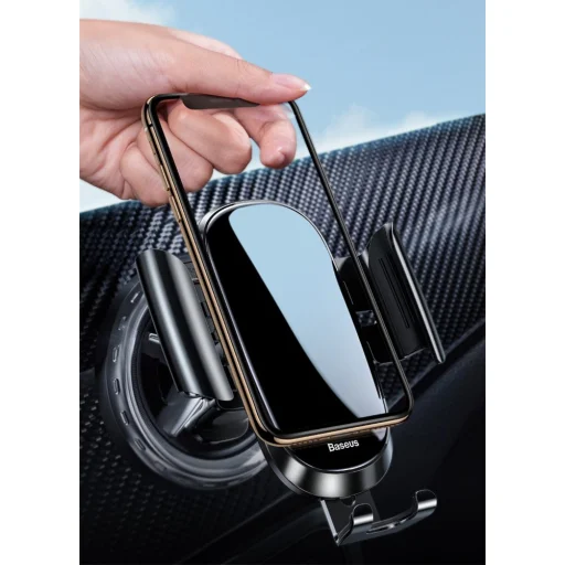 Baseus Future Gravity autós telefontartó kör alakú szellőzőhöz fekete színben (SUYL-BWL01) - 12