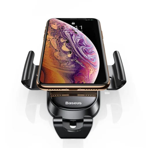 Baseus Future Gravity autós telefontartó kör alakú szellőzőhöz fekete színben (SUYL-BWL01) - 3