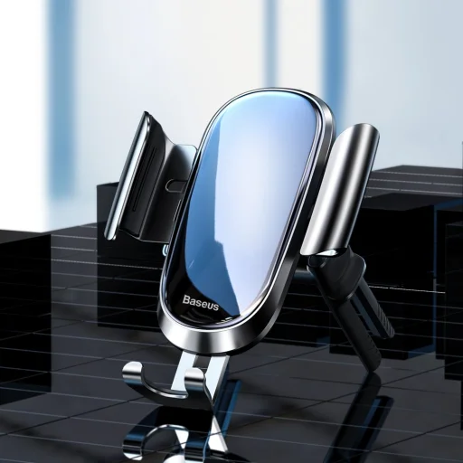 Baseus Future Gravity autós telefontartó kör alakú szellőzőhöz fekete színben (SUYL-BWL01) - 9