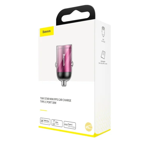 Baseus Tiny Star Mini PPS szivargyújtós töltő Type-C 30W pink (VCHX-B04) - 8