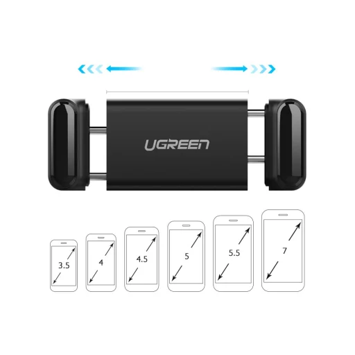 Ugreen Szellőzőre erősíthető autós telefontartó fekete (30798) - 6