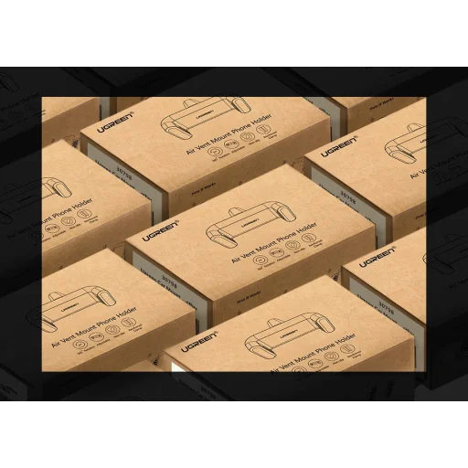 Ugreen Szellőzőre erősíthető autós telefontartó fekete (30798) - 12