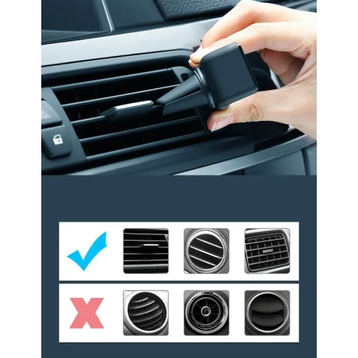 Ugreen Szellőzőre erősíthető autós telefontartó fekete (30798) - 5