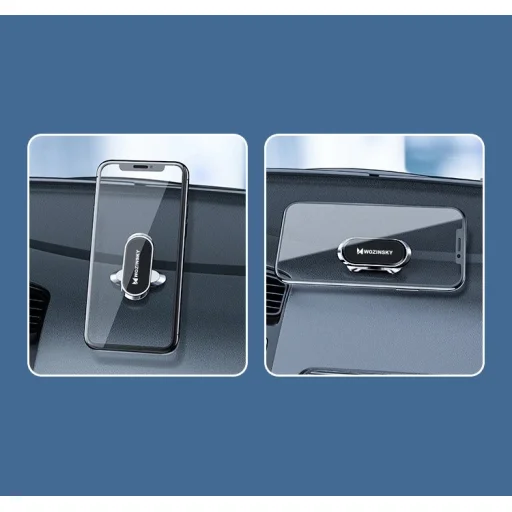 Wozinsky Mágneses autós telefontartó műszerfalra fekete (WMH-06) - 5