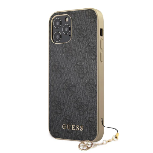 iPhone 12 Pro MAX GUESS GUHCP12LGF4GGR 4G Charms tok szürke - 6