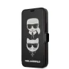 iPhone 12 mini Karl Lagerfeld KLFLBKSP12SFKICKC Heads fliptok fekete thumbnail