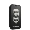 iPhone 12 mini Karl Lagerfeld KLFLBKSP12SFKICKC Heads fliptok fekete thumbnail
