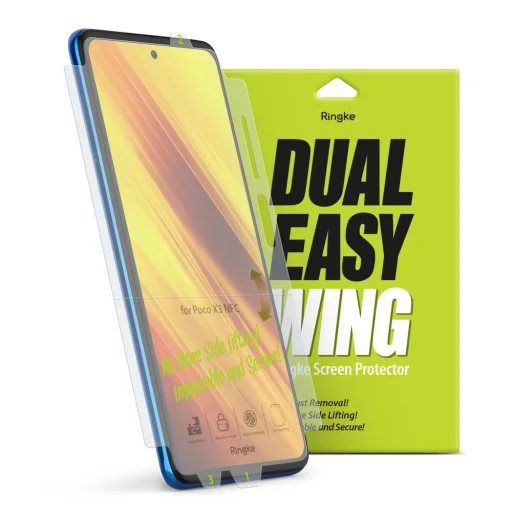 Ringke Dual Easy 2x kijelzővédő PET fólia Xiaomi Poco X3 NFC (DWXI0003) - 1