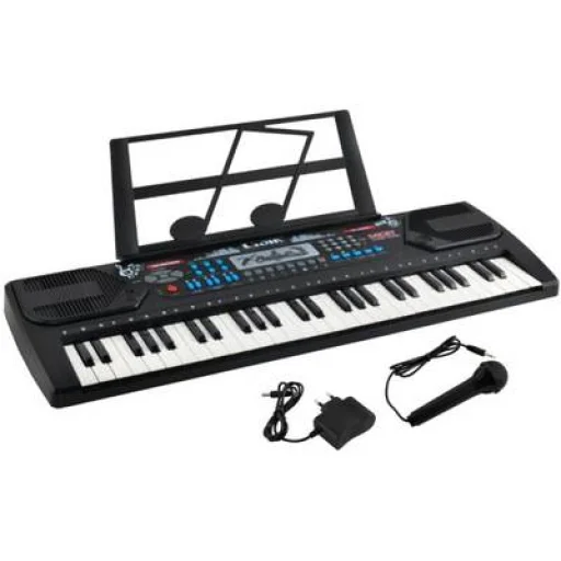 Elektromos billentyűs hangszer mikrofonnal és 61 billentyűvel, gyerekjáték szintetizátor - 5