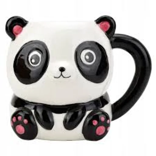 Panda mintájú kerámia dolomit bögre 600ml - 1